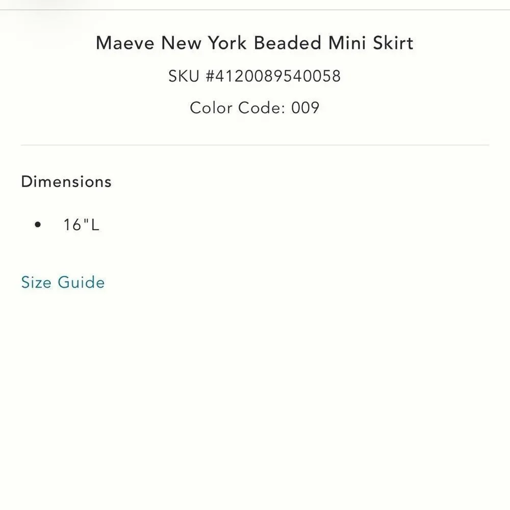 Maeve Anthropologie New York Beaded Mini Skirt in Black